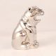 Handmade Small Metal Dog in Silver Shiny Finish