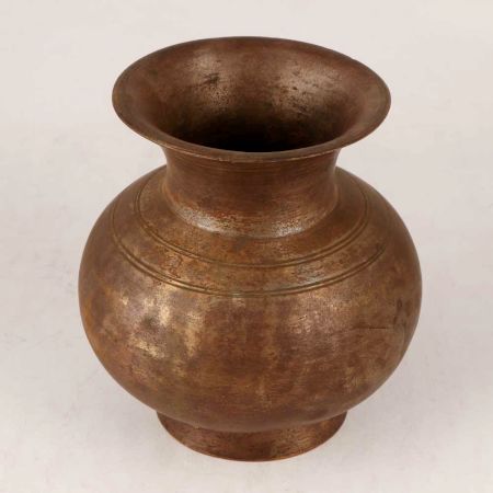 Vintage Brown Brass Water Pot for Home Decoration