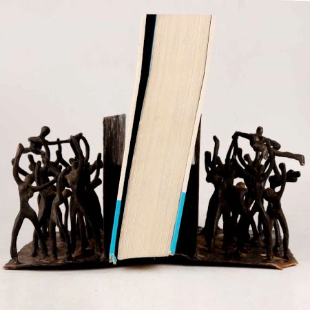 Vintage Brass Book Stand in Dark Finish