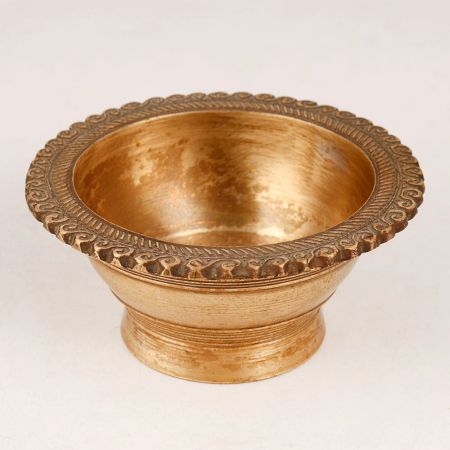 Handmade Small Brass Bowl in Antique Golden Finish