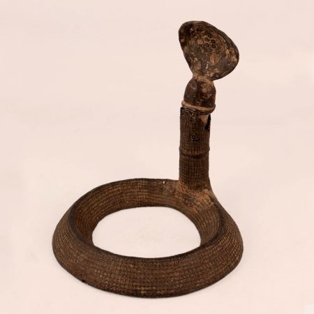 Handmade Vintage Brass Tribal Cobra in Naga Art