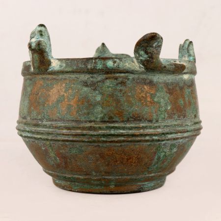 Indian Vintage Holy Pot Made of Brass for Decor