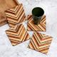 Indian-Shelf Coasters for Cups Set of 4 Wooden Coasters Cup Coasters Tea Cup Coaster Table Coasters for Dining Table Indian Coasters Tea Accessories Indian Gifts Alcohol Accessories