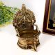 Handcrafted Brass Gajlaxmi Oil Lamp for Temple