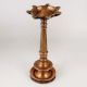 Indian Brass Oil Lamp in Antique Brown Finish