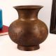 Vintage Brown Brass Water Pot for Home Decoration