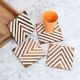 Modern Handcrafted Wooden Coasters - Pack of 4