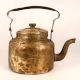 Vintage Indian Brass Kettle with Lid & Handle