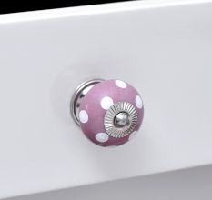 Purple Dotted Small Ceramic Knobs Online