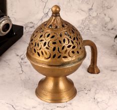 Premium Brass Incense Burner in Jali Work