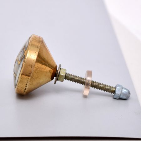 Golden Brass Metal Shell Drawer Knobs
