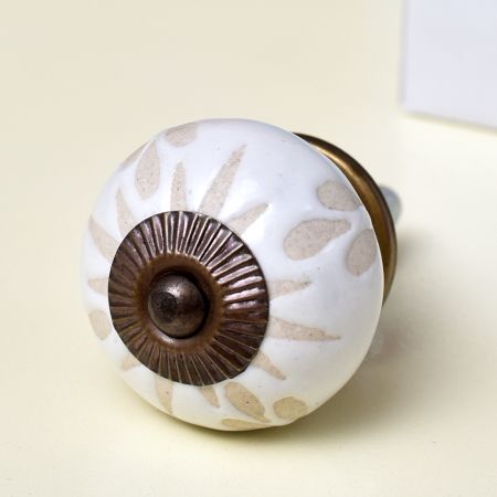 White Etched Ceramic Knob-01