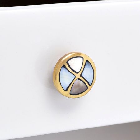 Sand Timer Golden Brass Metal Cabinet Knobs