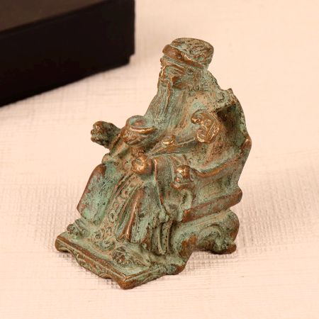 Handmade Vintage Brass Chinese God Statue