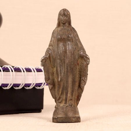 Handcrafted Metal Statue of Mother Mary for Decor