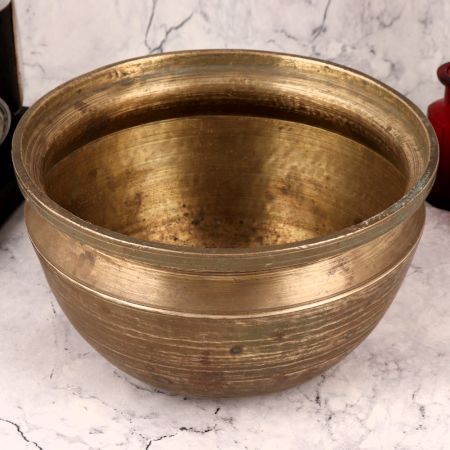 Indian Handcrafted Brass Pot for Decor & Collection