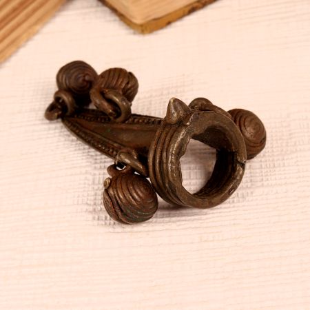 Handcrafted Vintage Tribal Brass Ring for Decoration