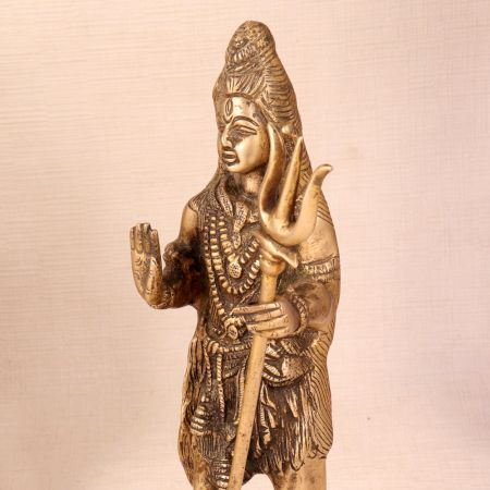 Handmade Lord Shiva Brass Statue for Worship