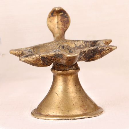 Handcrafted Brass Aarti Lamp from Western India