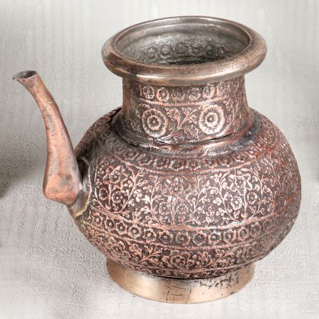 Vintage Copper Water Pot with Spout for Decoration