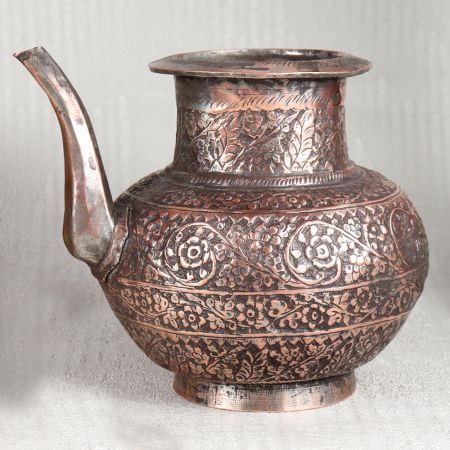 Handcrafted Copper Water Pot in Islamic Art