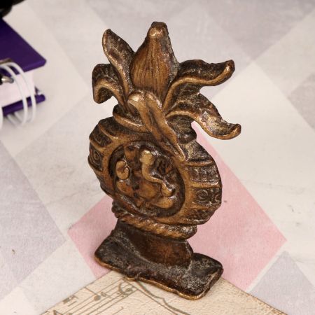 Handmade Brass Lord Ganesha Holy Pot Plate for Worship