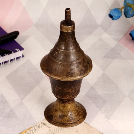 Handmade Oil Lamp Base Made of Brass for Decor