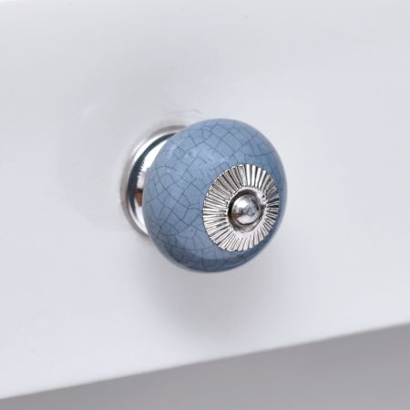 Grey Crackle Ceramic Drawer Knob
