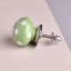 Green Polka Dotted Ceramic Dresser Knob