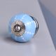 Turquoise Line Dotted Ceramic Floral Dresser Knobs Online
