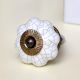 White Crackle Ceramic Melon Cabinet Knob