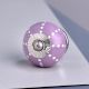 Purple Ceramic Floral Cabinet Knob
