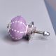 Purple Ceramic Floral Cabinet Knob