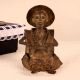 Handmade Brass Statue of Man Playing Drum for Decor