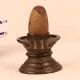Handmade Shivling Made of Brass and Stone for Worship