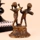 Vintage Brass Statue of Two Angels in English Art