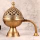 Handmade Golden Brass Incense Burner for Decor