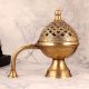 Handmade Golden Brass Incense Burner for Decor