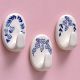 Ceramic Blue White Adhesive Hook - Pack of 3