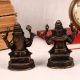 Handmade Ganesha and Lakshmi Brass Statue in Pair