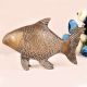 Premium Brass Handmade Fish Statue in English Art