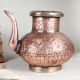 Elegant Brown Copper Water Pot in Islamic Art