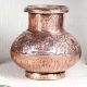 Floral Design Copper Water Pot with Spout for Decor