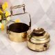 Vintage Brass Tiffin Box in Antique Brown Finish