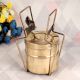Handcrafted Tiffin Box Made of High-Quality Brass
