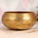 Golden Brass Singing Bowl for Meditation & Decor