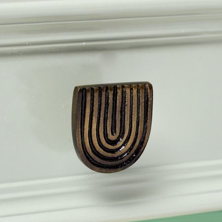 Antique Semi Oval Iron Cabinet Knobs