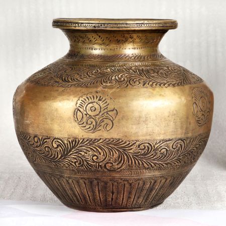 Beautiful Brass Holy Water Pot for Home & Office Decor