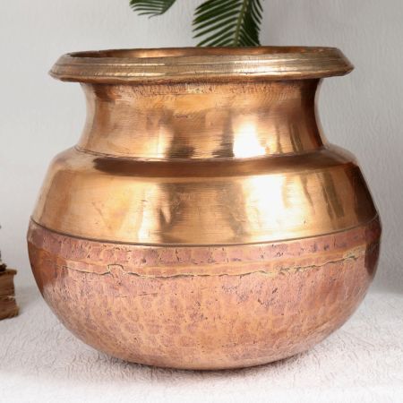 Indian Vintage Finest Copper Cooking Pot for DÃ©cor