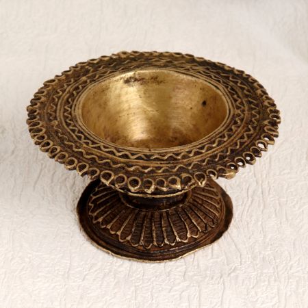 Handmade Brass Kumkum Tilak Bowl from Odisha